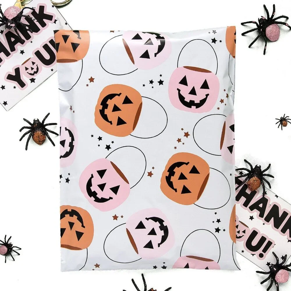 Trick or Treat Pumpkin Basket Polymailers, 12